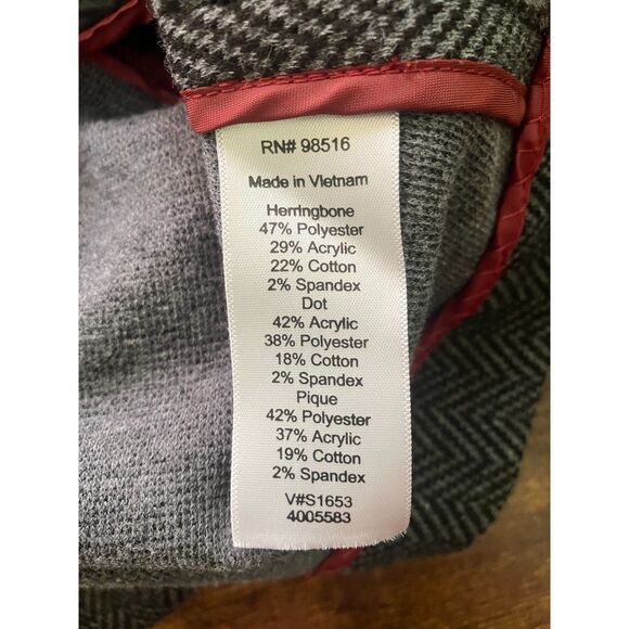 Coldwater Creek mixed print collared knit peplum style vest - Picture 4 of 8